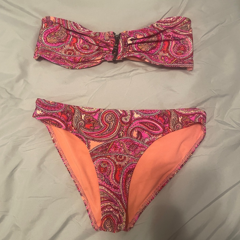 Pink printed bikini